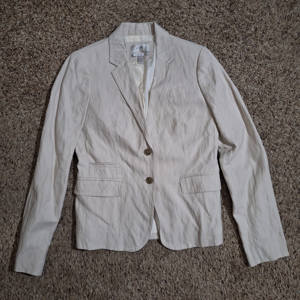 J. Crew Cream Ivory Schoolboy Blazer - Size 4 Tall (4T)